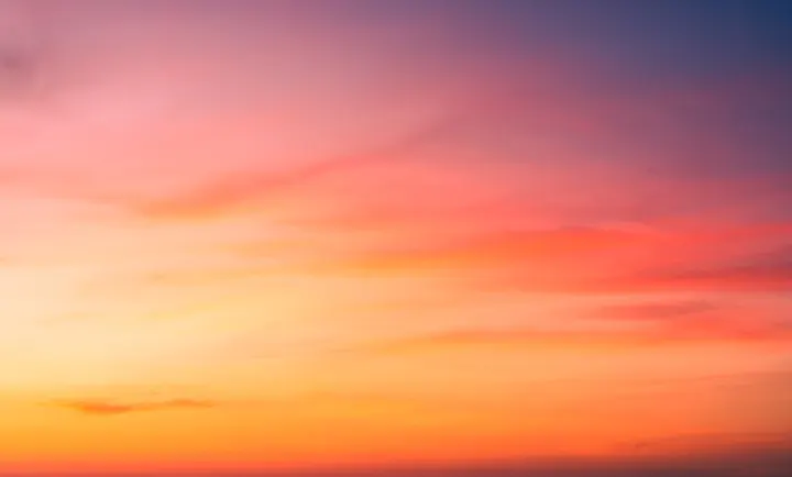 Soft pink and orange sunset sky